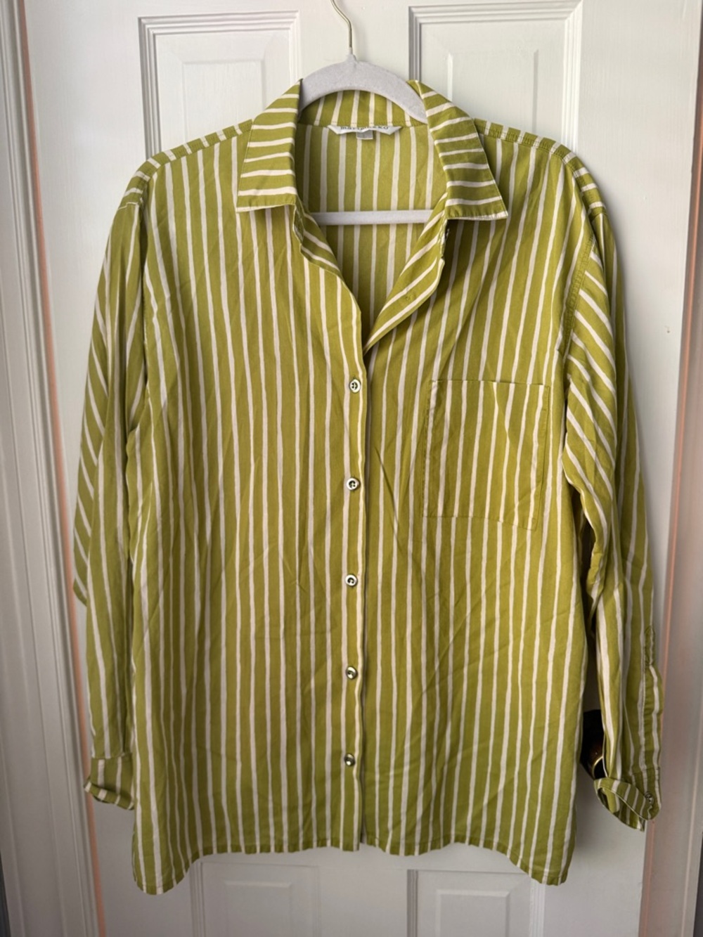 Marimekko Jokapoika Striped Button Up Collared Shirt | Large